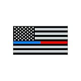 Magnet 6' Red/Blue Line Subdued American Flag Magnetic Vinyl Law Police Firefighter EMT US Car Magnet Bumper Sticker
