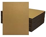 Corrugated Cardboard Sheets 4mm - 3/16" Thick 24x36- 50 Pack. Filler Insert Pads, Brown Frame Backin
