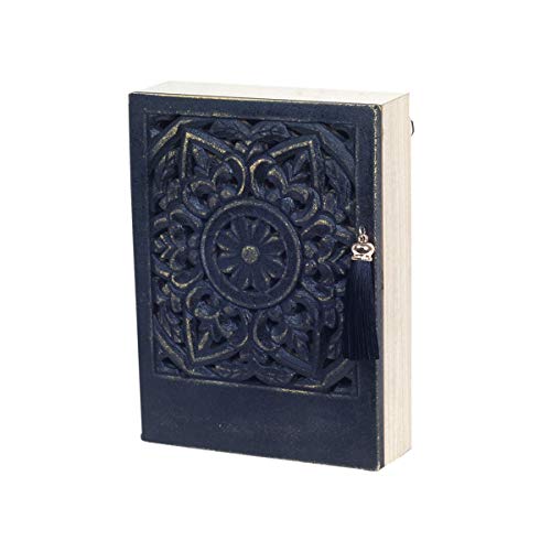 Caja Pared Guardallaves Decorativa de Madera Étnico. Organización y Almacenamiento. Cajas Multiusos. Muebles Auxiliares. Regalos Originales. 18 x 6 x 24 cm-.