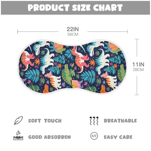 xigua Cartoon Dinosaur Baby Burp Cloths for Newborn Boys and Girls 1 Pack, Soft & Absorbent Cotton Baby Burp Cloth, Baby Washcloths, Newborn Towel, Burp Rags4