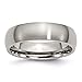 Lex and Lu Chisel Titanium 6mm Brushed Band Ring TB25