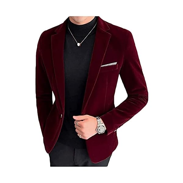 Mi Bo Tong Slim Fit Velvet Mens Blazer Peak Lapel One Button Tuxedos Jacket Wedding Party Coat