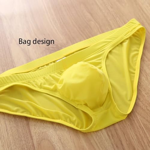 Premium Ice Silk Mens Bikini Briefs - Smooth, Breathable with Support Pouch (3 Pack)3