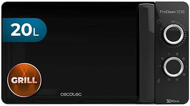 Sponsored You’re seeing this ad based on the product’s relevance to your search query.Learn more about this advertisement Cecotec ProClean 3130 - Mikrowelle mit Grill, 20l Fassungsvermögen, Ready2Clean-Beschichtung, 700 W Leistung, 800W Grill, 6 Stufen, 30 Minuten Timer, Auftaumodus, Schwarz