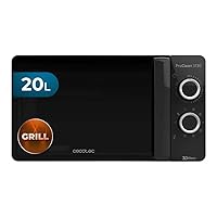 Cecotec Microondas con Grill Negro ProClean 3130. 700 W en 6 Niveles