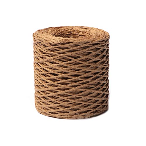 Hilo de paja de rafia, hilo de rafia de algodón, cuerda de rafia, material de tejer para sombrero de verano, bolso de mano, cojín de flores, acogedor hilo de rafia, material de punto de rafia, cuerda
