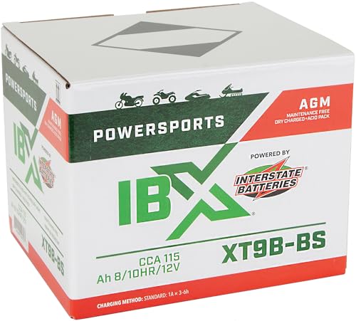 Image of Interstate Batteries IBX YT9B-BS Powersports Battery 12V 8Ah 115CCA AGM