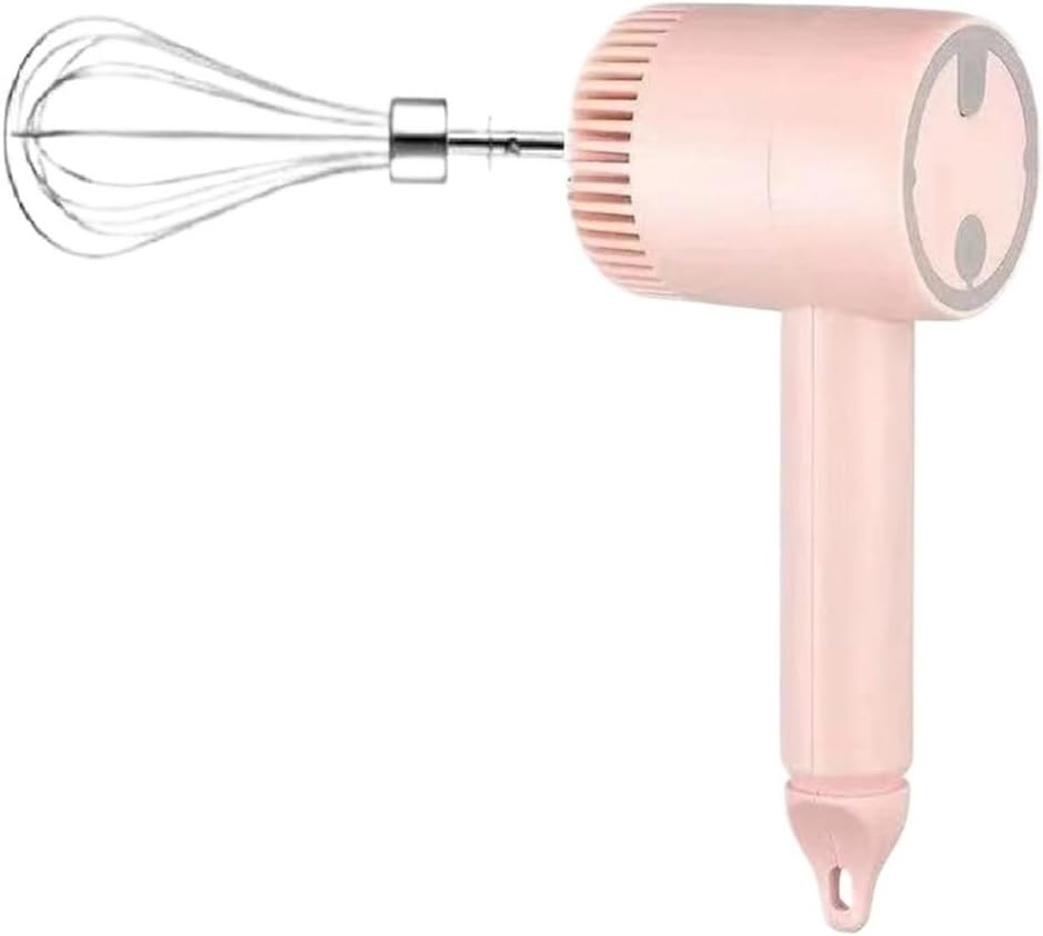 Electric Food Mixer, Hand Blender with 3 Speeds, Portable Garlic Crusher & Egg Beatera(Pink)