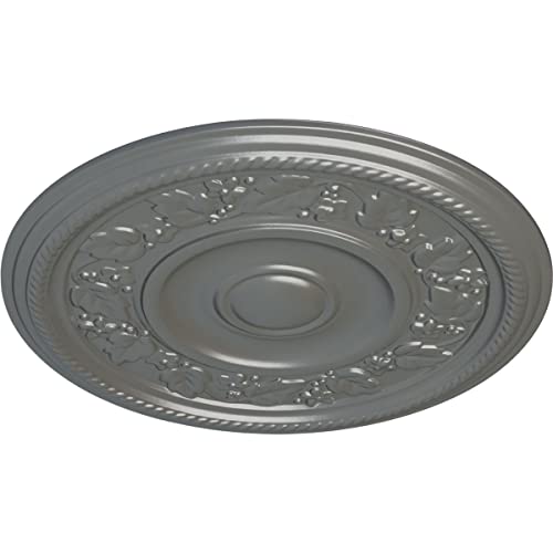 Médaillon de plafond Tyrone cuivre antique argenté moulure rosace lustre Ekena Menuiseries Cm16tyacs - 3