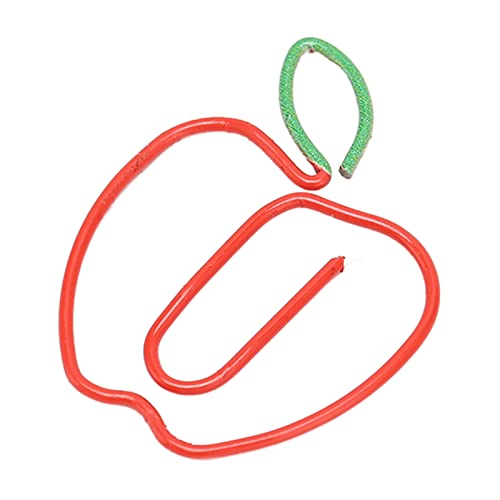 Decorative Metal Paper Clips with Fruit Shapes, 100-Pack, Office and School Stationery, Home Organisation Supplies