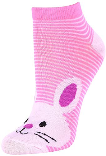 Image of ToBeInStyle Pack of 6 Printed & Solid Low Cut Ankle Socks - Kid's & Adults