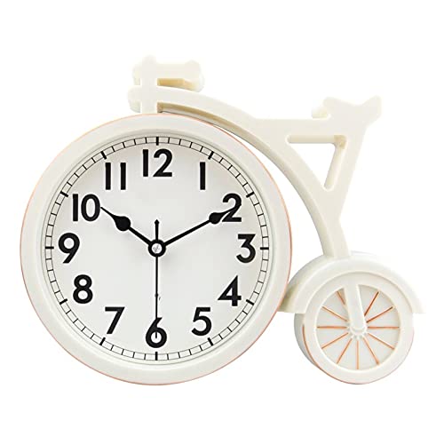 Reloj de mesa silencioso blanco que elimina el tic-tac molesto 2