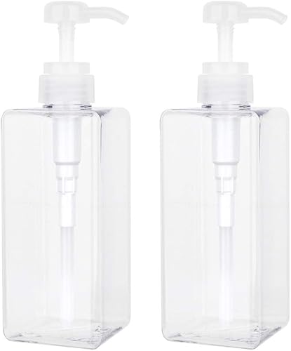 Miniatura 10 de Botella con Bomba, Dispensador de Jabón de Loción Vacío de Plástico Recargable, Contenedor Líquido para Champú de Baño y Gel Corporal, 8.5oz/250ml