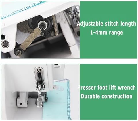 Overlock Sewing Machine, 3/4 Thread Serger with LED Light & Foot Controller, Adjustable Stitch Settings, Ideal for T-Shirts & Garment Finishing