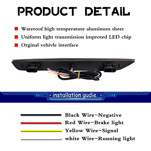 TurningMax 3 in1 For 2011 2012 2013 2014 2015 2016 2017 Honda Odyssey LED Rear Bumper Reflector Tail Brake Turn signal Lights Smoked Lens 33505TK8A01, 33555TK8A01 by TurningMax - Image 4