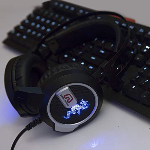 Gamestergear Falcon Over The Ear Stereo Pc Gaming Headset 3.5Mm Surround Sound Audio With Omnidirectional Microphone - Led Lights - Volume Control (Renewed) #TOP3