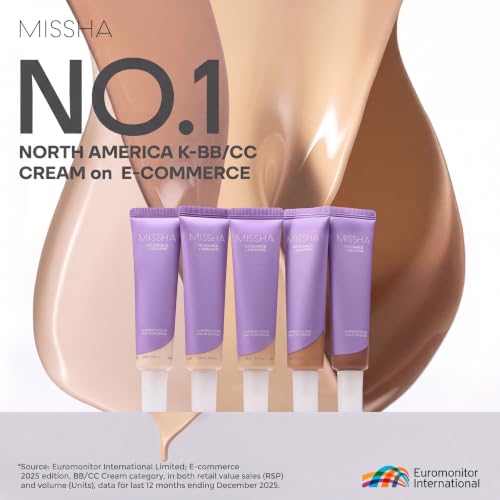 Image of MISSHA M Perfect Cover Serum BB Cream No.19 Ivory - Fair /Light with Warm Undertone, Skin Tint, Tinted Moisturizer, Skin Care Foundation Makeup, Korean Makeup, 1.18 Fl oz