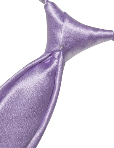 Image of Barry.Wang Boys Ties Pre-Tied Satin Solid Color Kids Tie Pocket Square Set Adjustable Formal Necktie Graduation School