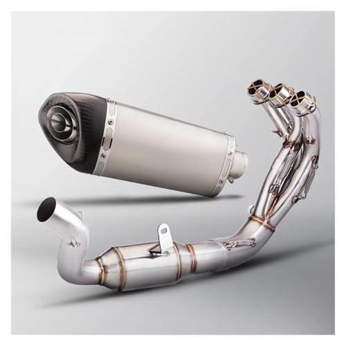 バイクマフラー MT09用 SP用 FZ09用 XSR900 V3 2021-2023 オートバイ用排気フルシステムマニホールド接続 AKRA M20マフラー DBキラー付き エキゾーストパイプ(B)