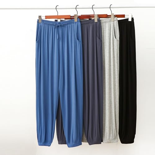 Men's Jogger Sleep Pant With Drawstring Soft Cotton Lounge Bottoms Lightweight Lounge Pant with Pockets Sleep Pants4