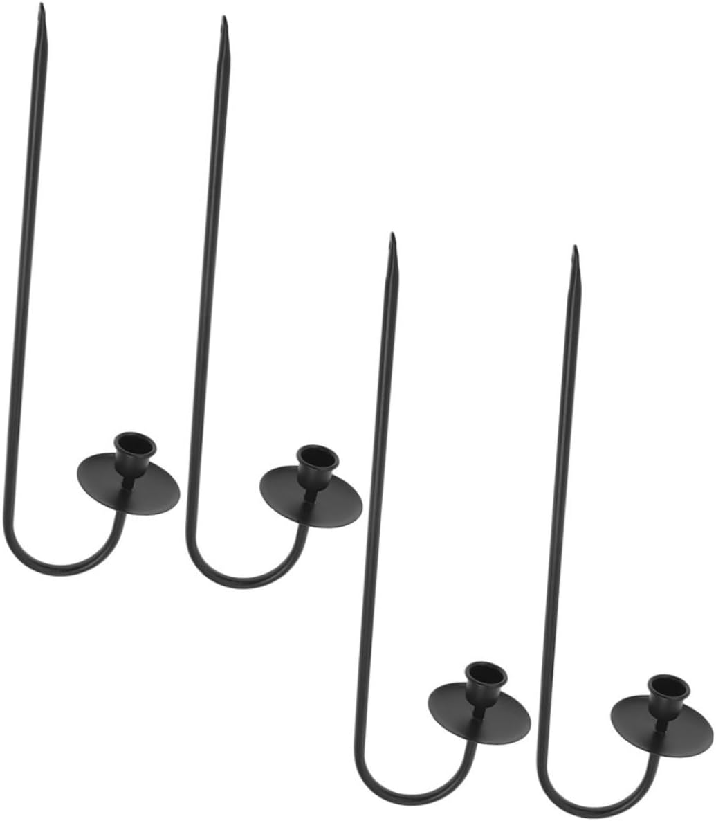 4pcs Modern Metal Wall Candle Holders Elegant Gothic Decor for Living Room Farmhouse Fireplace Wedding Easy Installation Versatile Design for Various Styles