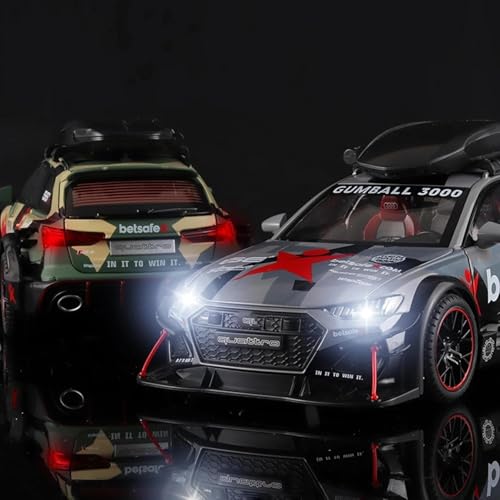 Image of Alokik Enterprise 1:24 Audi RS6 Modified Diecast Metal Pull Back Car with 6 Openable Doors with Sound and Light Toy Decoration car Best Gift Toys for Kids 【Colors as Per Stock】