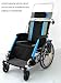 CAULO Fahrradanhänger für Erwachsene, Rollstuhl, Fahrrad, Aluminiumlegierung, hinterer Anhänger, Stoßdämpfung, komfortabler Traktor, multifunktionaler Wagen (Blue)