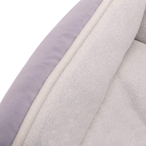 Hollypet Polyester Peach Skin Fabric Plush Small Dog Cat Bed Self-Warming Pet Bed, Light Gray #TOP4