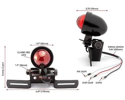 Alchemy Parts Moto LED Stop Luce Coda Luce - Stile...