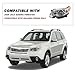 SOCKIR Headlight Assembly Fit for 2009-2013 Subaru Forester Headlamp Replacement Chrome Housing with Amber Reflector
