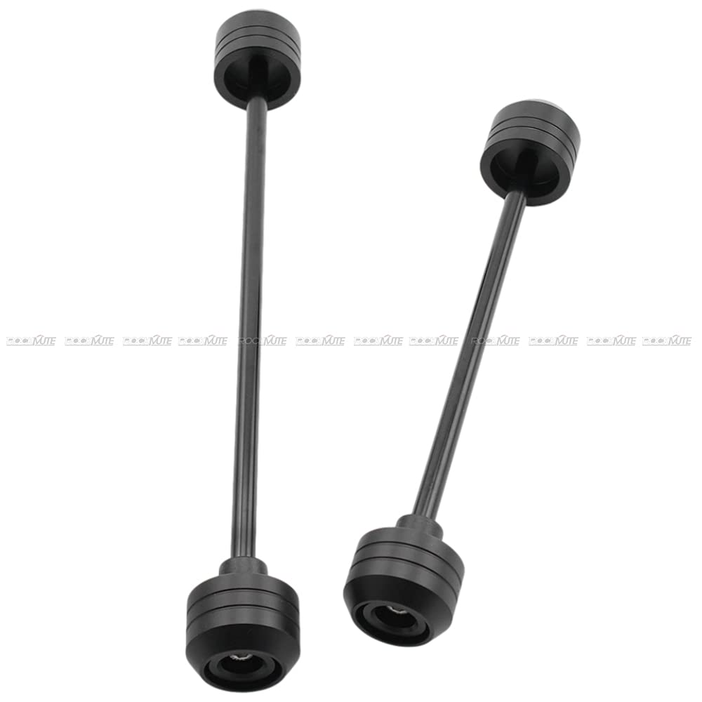 Moto anteriore posteriore ruota Assale Forcella Sliders Crash Protector per YAMAHA MT-09 2014-2020 MT09 Tracer 900 Caduta Protezione Guard Pads (Nero Anteriore+Posteriore)