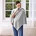 Knit Nursing Cover for Baby Breastfeeding, Breathable and Soft, Wide Neck with Stretch for Easy View (Grey)