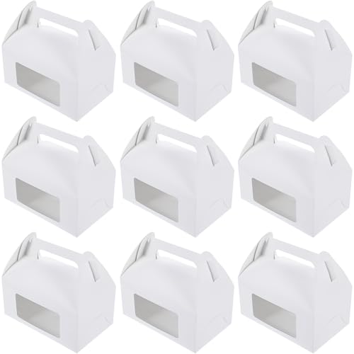 Boîtes à dessert blanches à fenêtre HEALLILY pour transporter vos gâteaux sans risques
