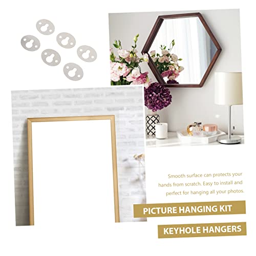 Image of DOITOOL 5sets Elegant Shelf Bracket Hangers Keyhole for Framing Drywall Hanging 15pcs*5