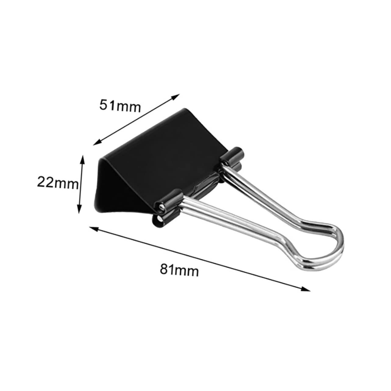 36 Pezzi Binder Clamps Grandi in Ferro Neri per Carte e Note | Rimozione Facile, Design Multifunzione, Festa Scuola Decor, Scuola Cancelleria per Insegnanti e Ufficio