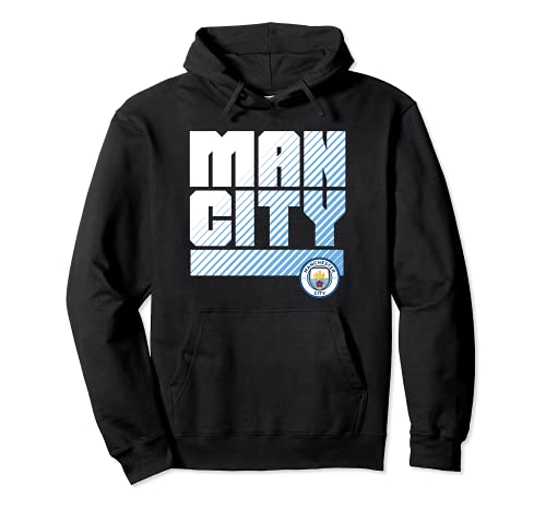 Manchester City Football Club Man City Large Striped Pullover Hoodie