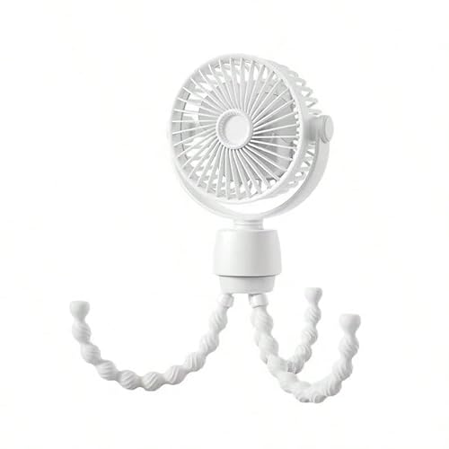 Mini Portable Stroller Fan Clip on Detachable 3 Speed Rechargeable