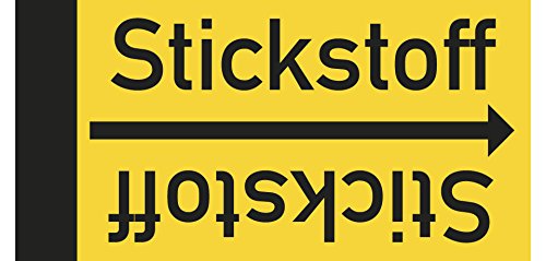 LEMAX® Rohrleitungsband Stickstoff, DIN 2403, ab Ø 15mm, gelb/schwarz, 33m/Rolle