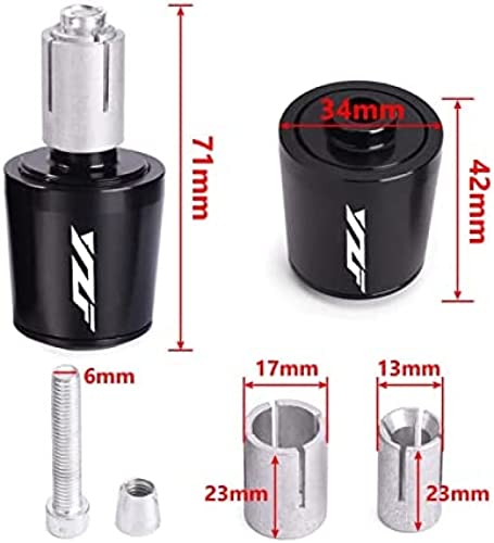 Embouts de guidon de moto pour Yamaha YZF R1 R3 R6 R25 dorés