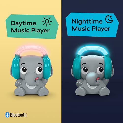 Image of Baby Einstein Earl The Elephant Bluetooth Soother Sound Machine for Sleep, Stream Music and Color-Changing Night Light, Infant to Toddler