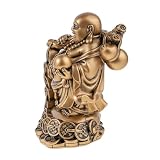 lachineuse Statuetka śmiejący się Budda, złoty, 12 x 10 x 18 cm