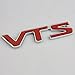 Dsycar 1 Pcs 3D Métal VTS Voiture Côté Fender Arrière Coffre Emblème Badge Autocollant Stickers pour Citroen C2 C3 C4 C5 C6 Sport VTS Modifié Accessoires Décoratifs (Rouge)