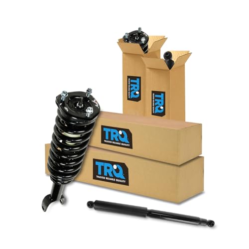 Image of TRQ Front and Rear Complete Strut Assembly & Shock Absorber Kit Complete Strut & Coil Spring Assembly Compatible with 2005-2009 Dodge Dakota 2006-2009 Mitsubishi Raider
