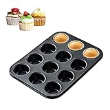 🍩 Zuverlässige Qualität: Dank seiner schweren konstruktion aus karbonstahl widersteht das backgeschirr zuverlässig verformungen und erhitzt sich gleichmäßig, so dass es keine heißen stellen gibt, die gebackene lebensmittel verbrennen können. Die antihaft muffinblech liefert gleichmäßig schön bräunte ergebnisse und kann mit all ihren lieblingsrezepten vertraut werden.
