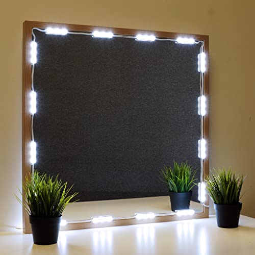 Espejo de maquillaje con luces LED y regulador miniatura 1