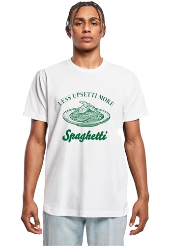 Mister Tee Upsetti Spaghetti t-shirt blanc imprimé graphique tendance