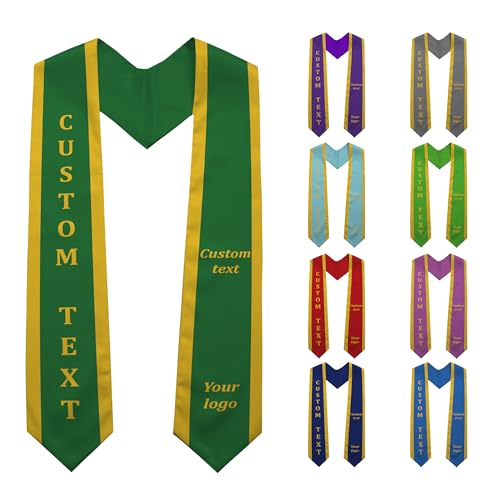 IWANTDIY Customize Graduation Stole Personalized Graduation Stole Class of 2025 Graduation Gifts, Custom Graduation Sash, Customized Sash