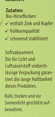 Reformhaus Hirse-Flocken Bio, 6er Pack (6 x 400 g)
