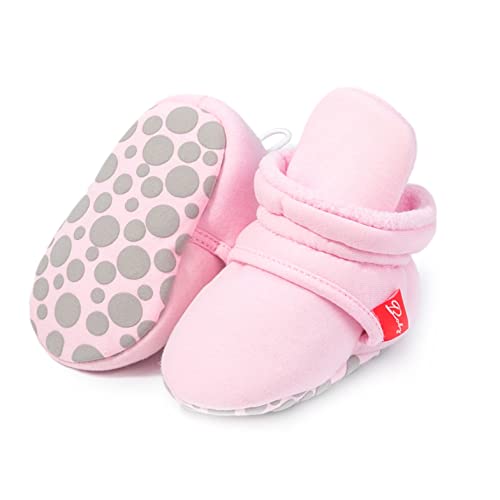 SOFMUO Unisex Baby Girl Boy Slippers Lightweight Non-Slip Indoor Moccasins House Shoes Toddler Booties