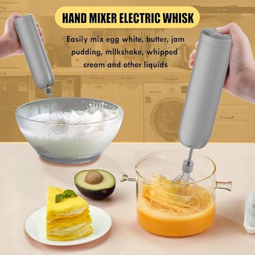 3-in-1 Electric Whisk, Hand Mixer, Small Cordless Hand Blender, Mini Onion Chopper 300ML, Rechargeable Hand Whisk Electric, Food Processor for Baby, Baby Food Maker, Portable 4 Speed Hand Mixer - Image 7